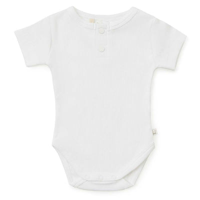 Baby Short Sleeve Bodysuit Milk
