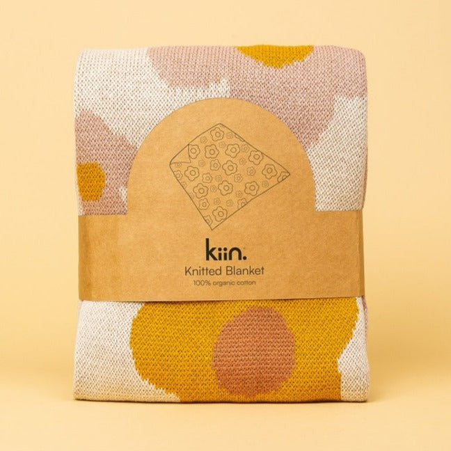 kiin Organic Cotton Knitted Bloom Blanket