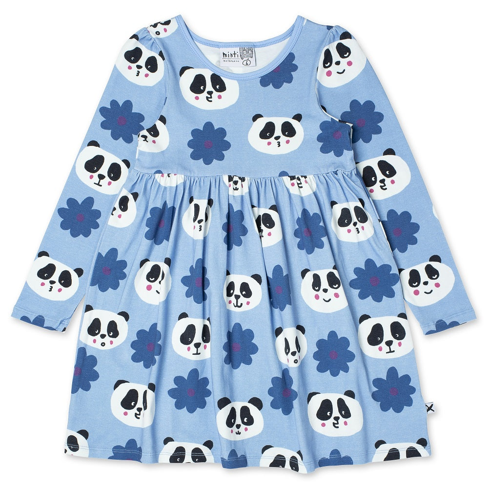 Girls Flowers and Pandas Dress