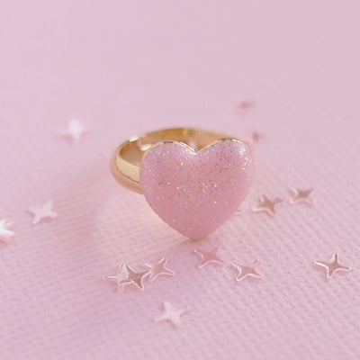 Glitter Heart Ring