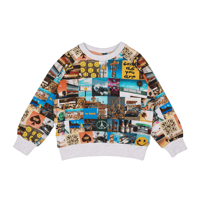 ROCK YOUR BABY | Boys Grey Collage Sweatshirt