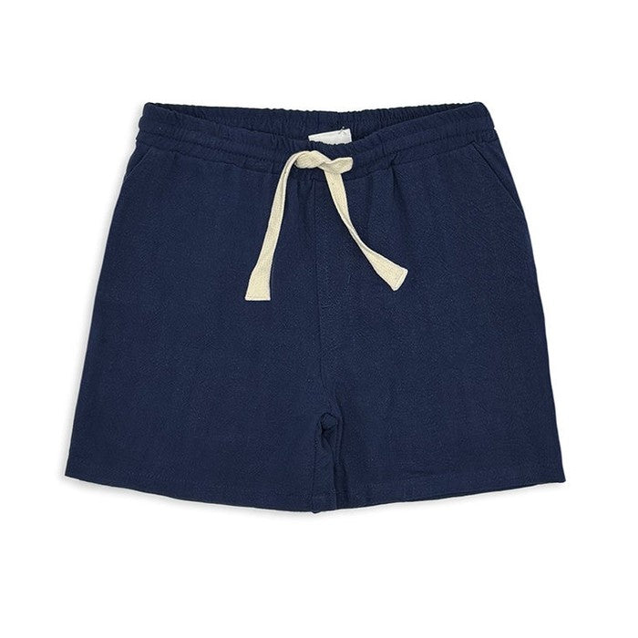 Boys Linen Short Navy