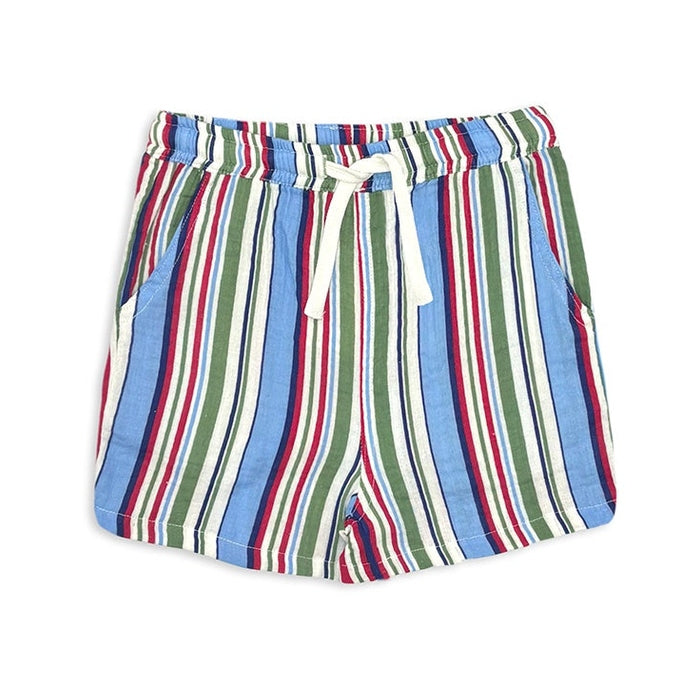 Boys Crinkle Stripe Short