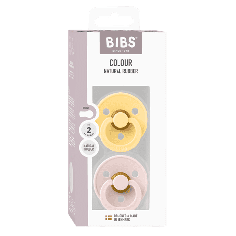 Bibs Dummies Round 2 Pack Pale Butter/Petal