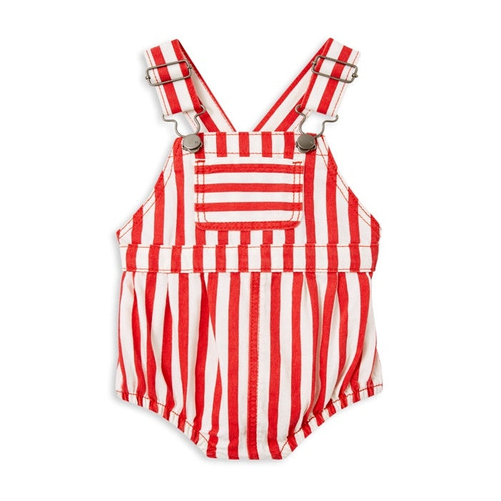 Baby Red Stripe Overalls