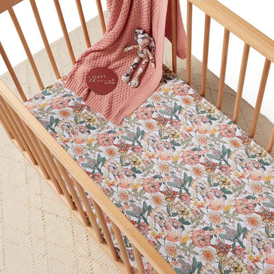 Fitted Cot Sheet - Australiana