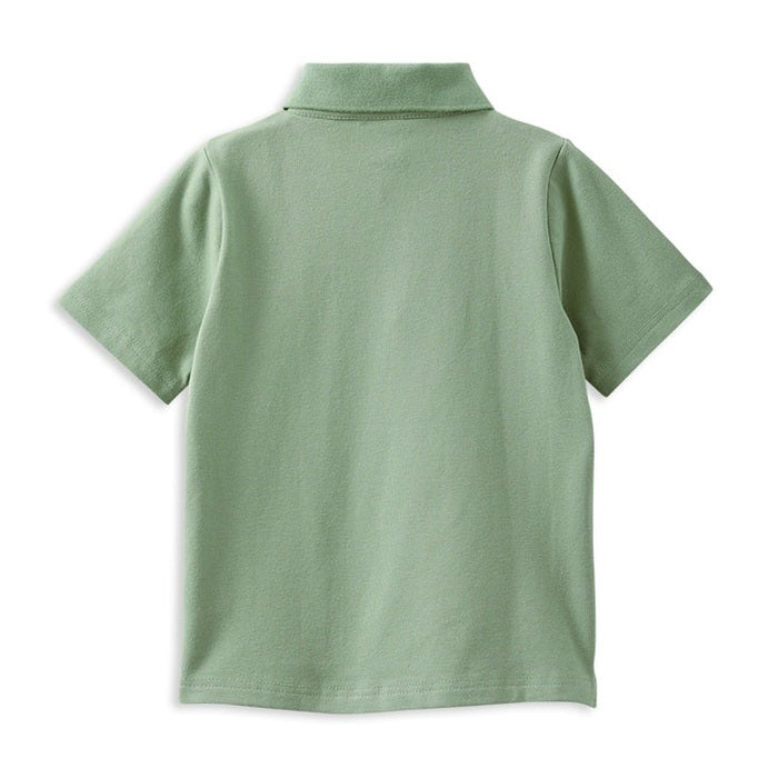 Boys Lion Polo Shirt Basil