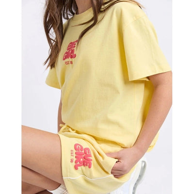 Sports Club Fleece Short Lemon - Teens