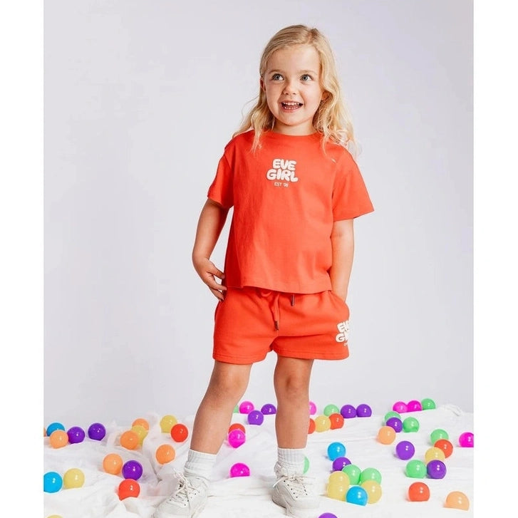 Sports Club Fleece Shorts Red - Girls