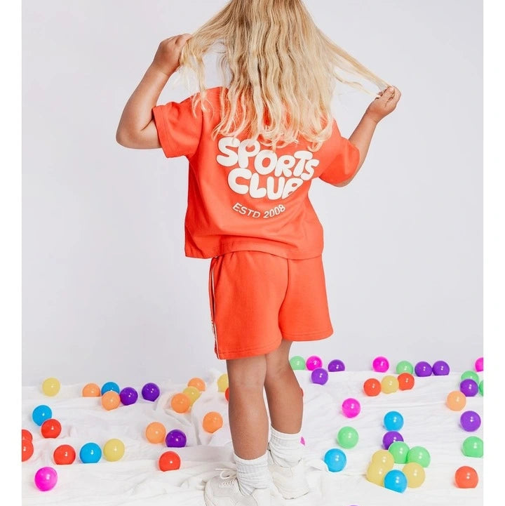 Sports Club Tee Red - Girls