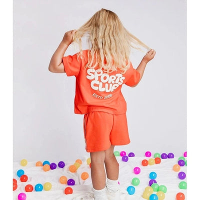 Sports Club Fleece Shorts Red - Girls