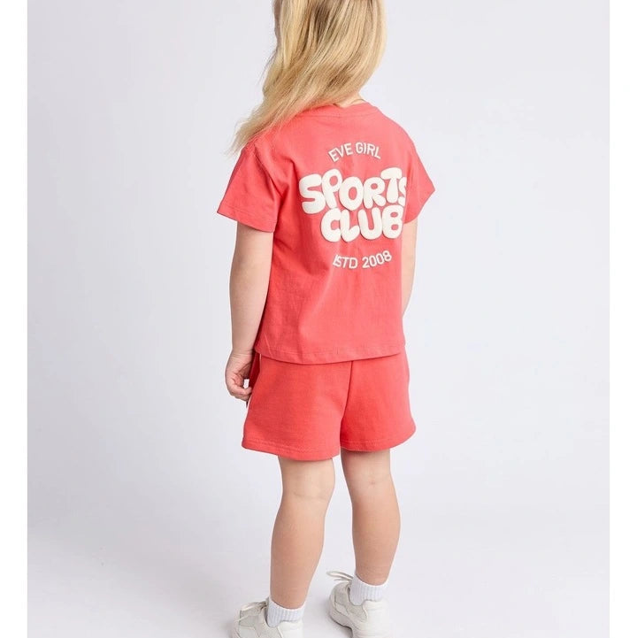 Sports Club Tee Red - Girls