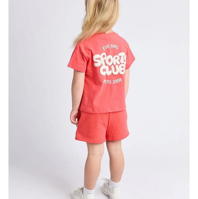 Sports Club Tee Red - Girls