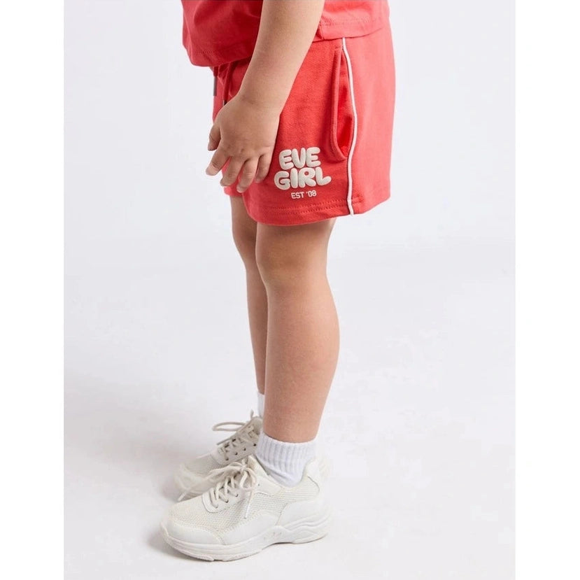 Sports Club Fleece Shorts Red - Girls
