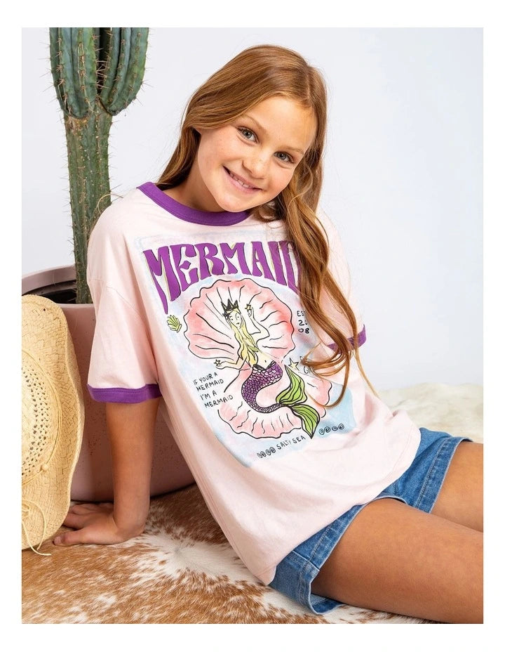 Mermaid Ringer Tee - Kids