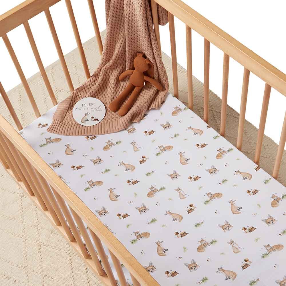 Fitted Cot Sheet Fox – Cinnamon Street Kids