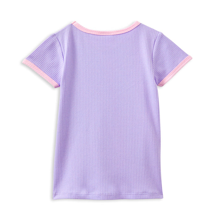 Girls Lavender Rib Tee