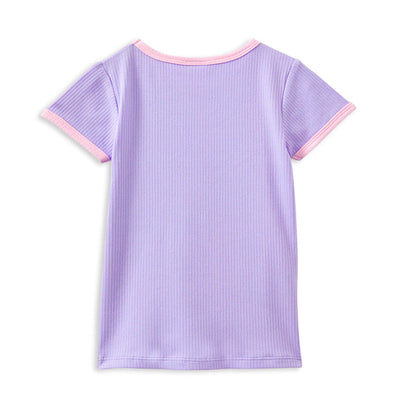 Girls Lavender Rib Tee