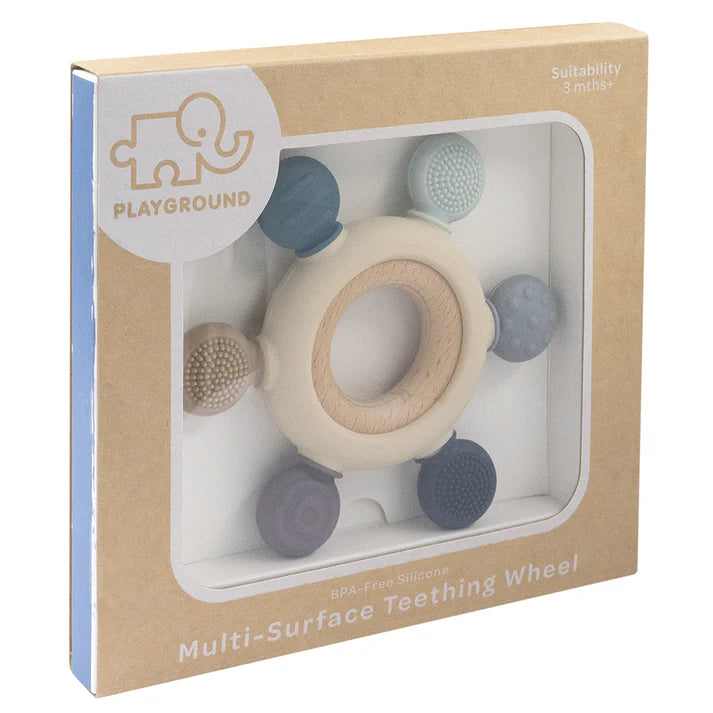 Multi-Surface Teething Wheel - Steel Blue