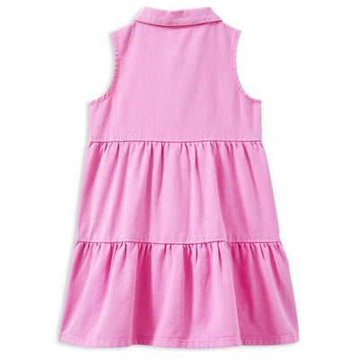 Girls Pink Twill Dress