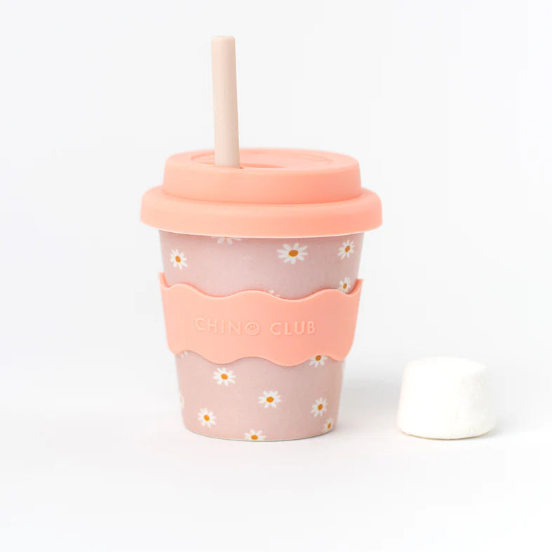 Babychino Cup 4oz Pink Daisy