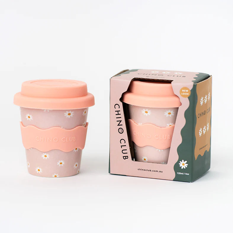 Babychino Cup 4oz Pink Daisy