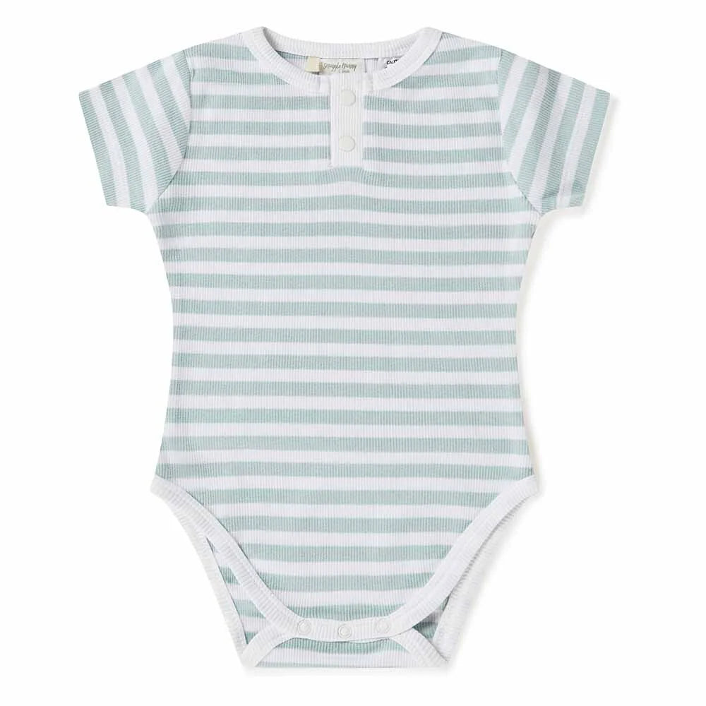 Baby Boys Short Sleeve Sage Bodysuit