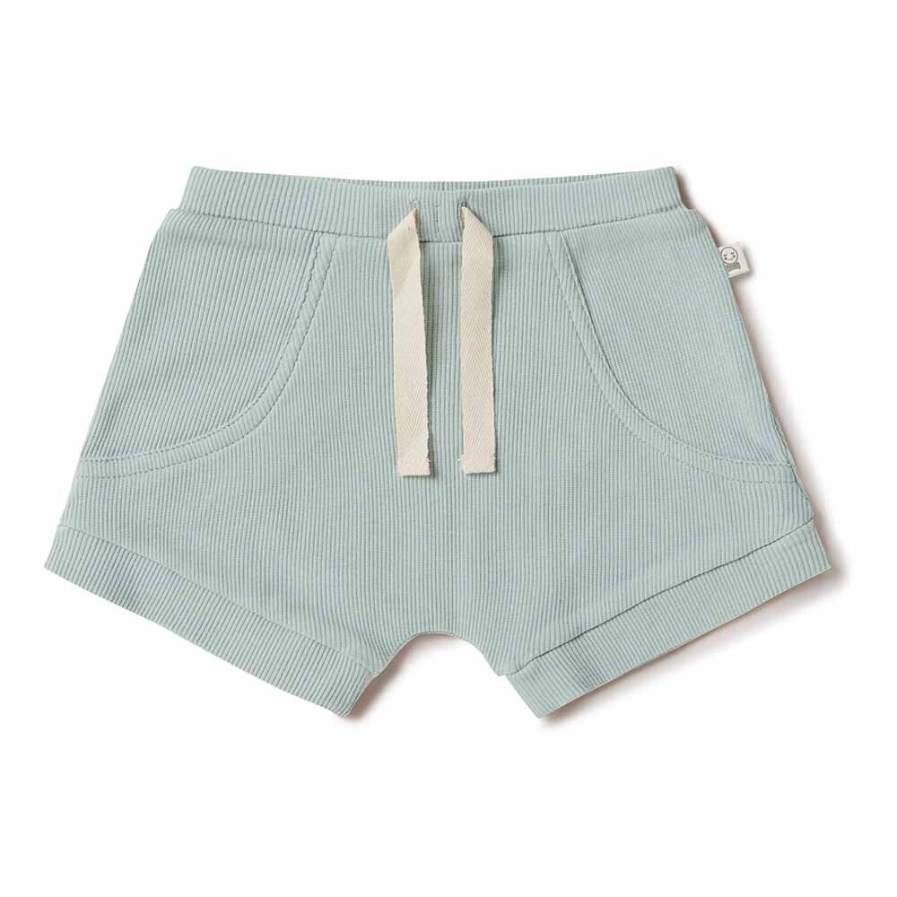 Baby Boys Organic Shorts Sage