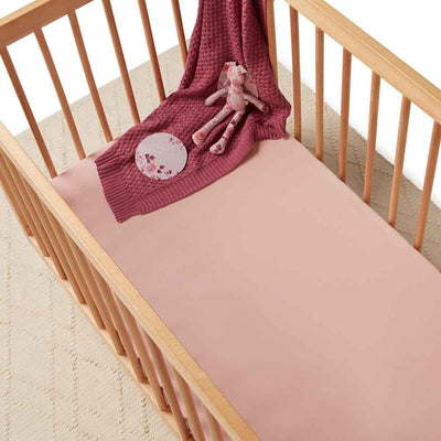 Fitted Cot Sheet Lullaby Pink
