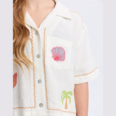 Sunrays Shirt Vintage White - Teens