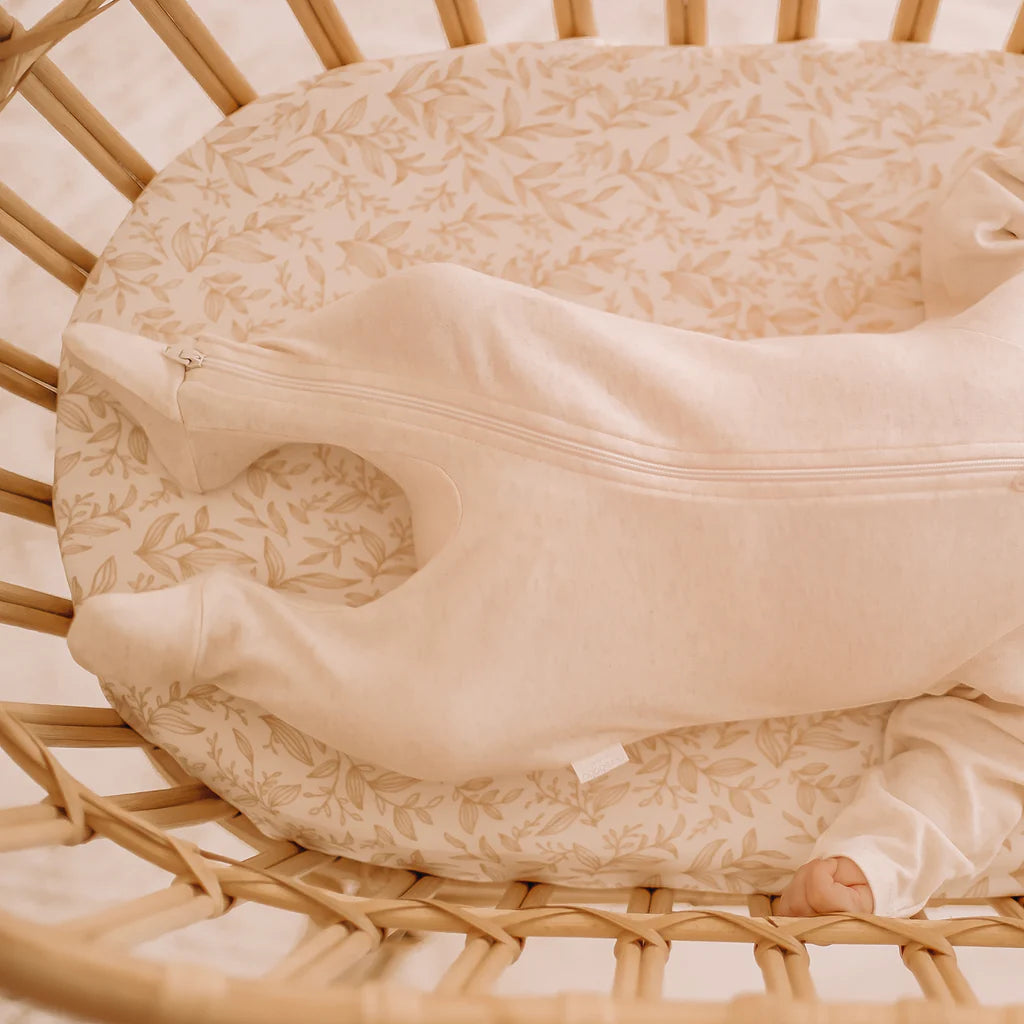 Organic Fitted Sheet Bassinet/Change Pad Cover Golden Vines