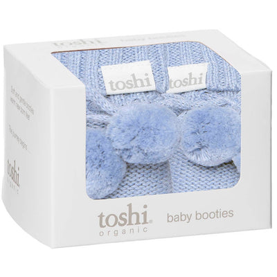 Baby Organic Booties Marley/Seabreeze