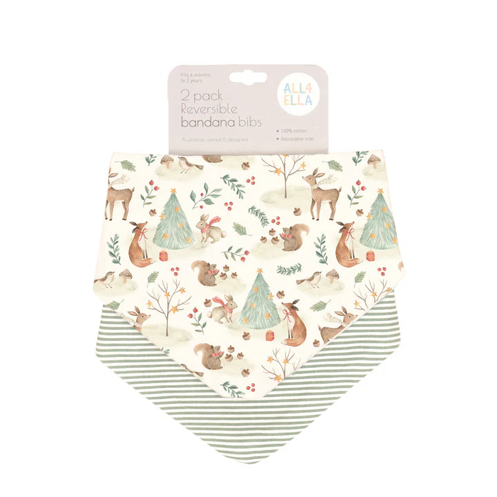 Bandana Bibs 2pk Christmas