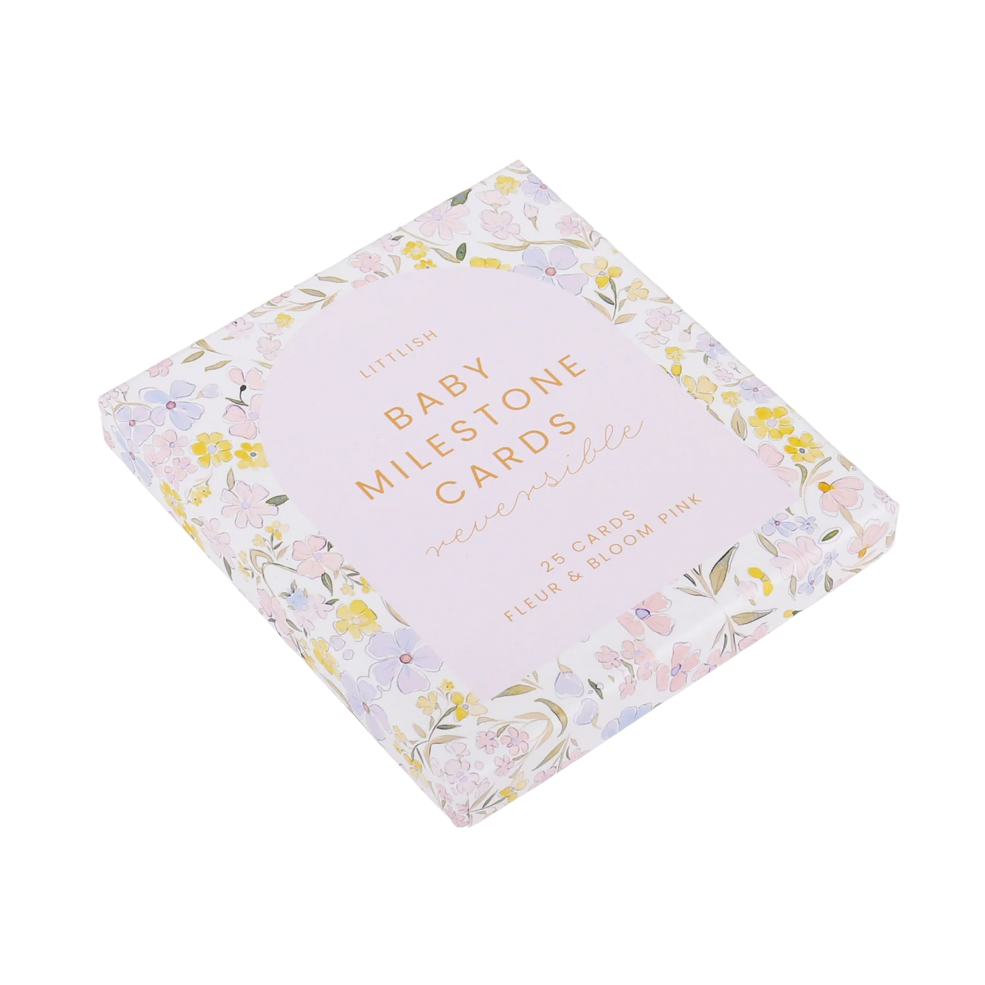 Fleur + Bloom Pink Reversible Baby Milstone Cards