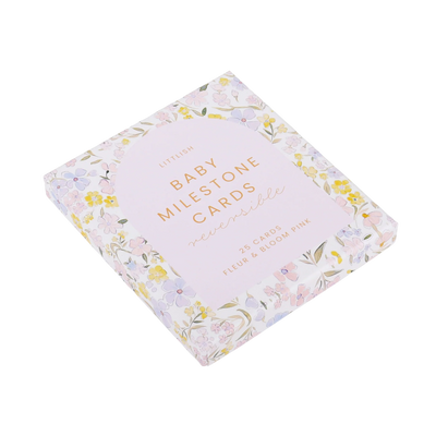 Fleur + Bloom Pink Reversible Baby Milstone Cards