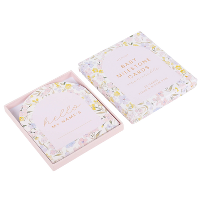 Fleur + Bloom Pink Reversible Baby Milstone Cards