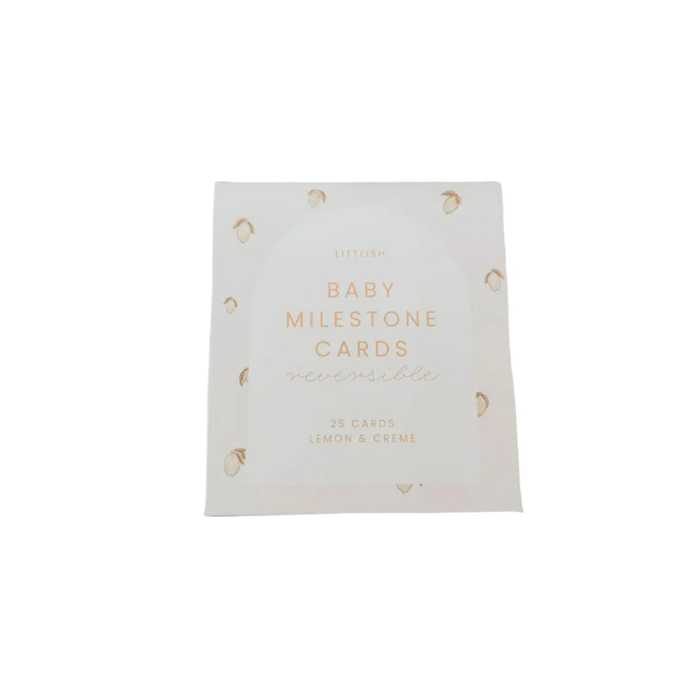 Lemon + Creme Reversible Baby Milestone Cards