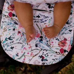 Universal Quilted Pram Liner Blush Wildflowers
