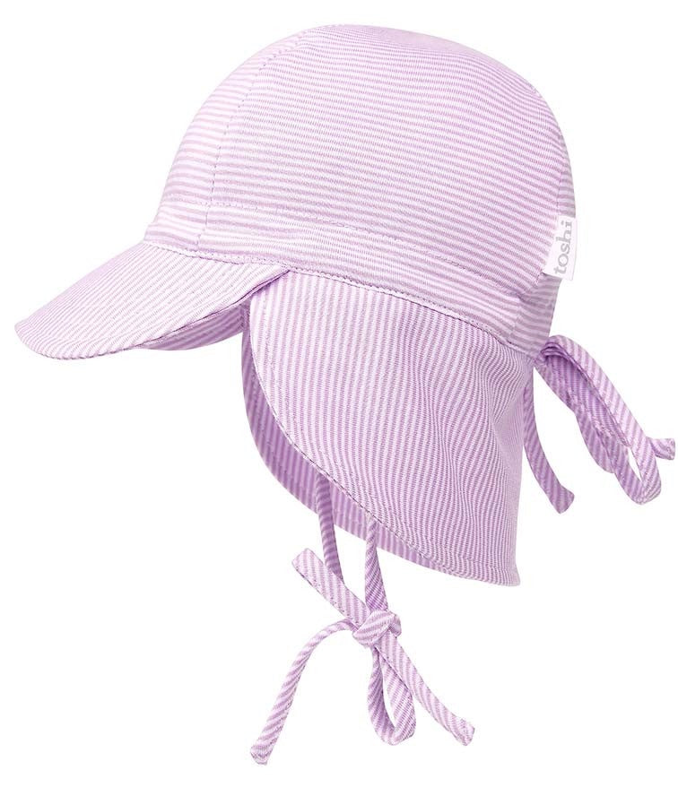 Baby Girls Flap Cap Lavender