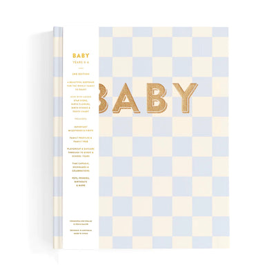 Baby Journal Blue Check