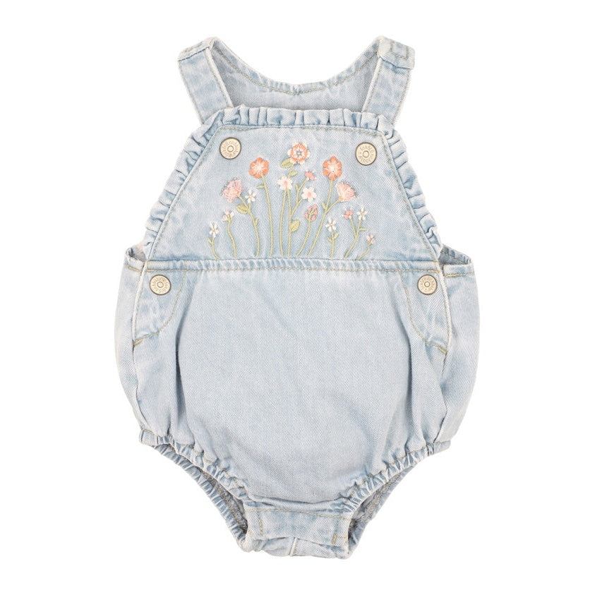 Fox & Finch Palm Cove Denim Embroidered Bodysuit