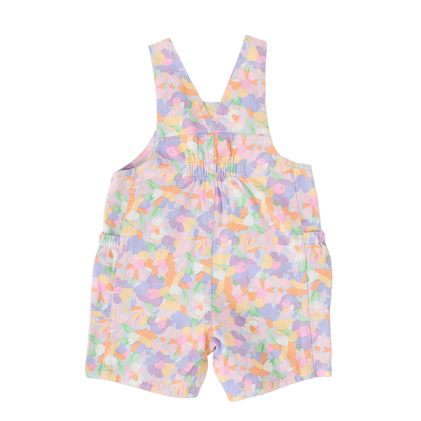 Baby Girls Pastel Bouquet Burton Pocket Overalls