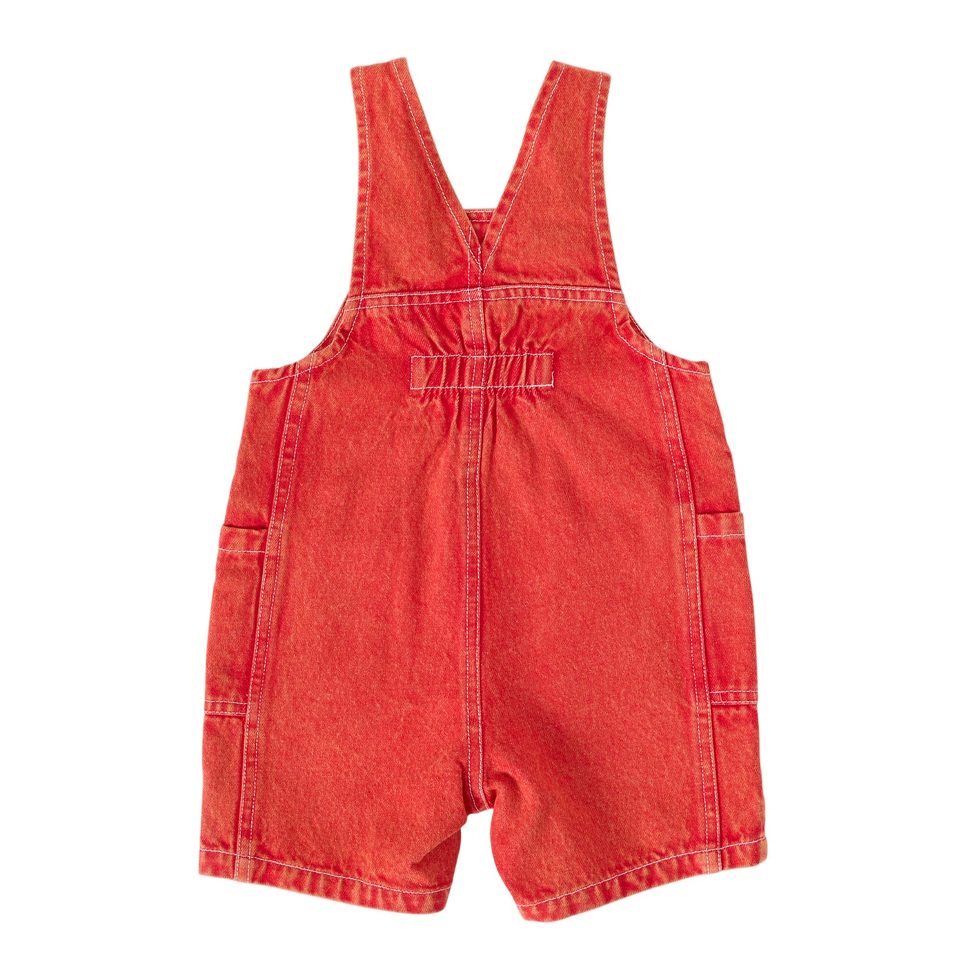 Burton Vintage Washed Denim Overalls Apple Red
