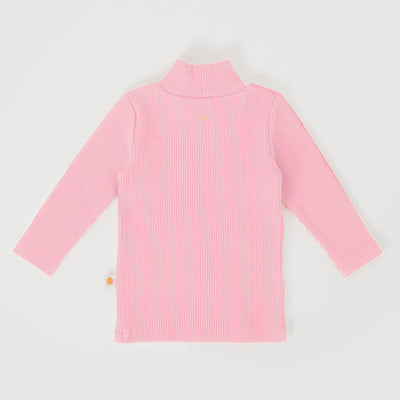Girls Embroidered Rib Skivvy Sweet Pea