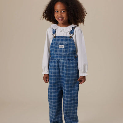 Boys Austin Denim Check Overalls