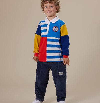 Boys Myles Colour Block Rugby Polo
