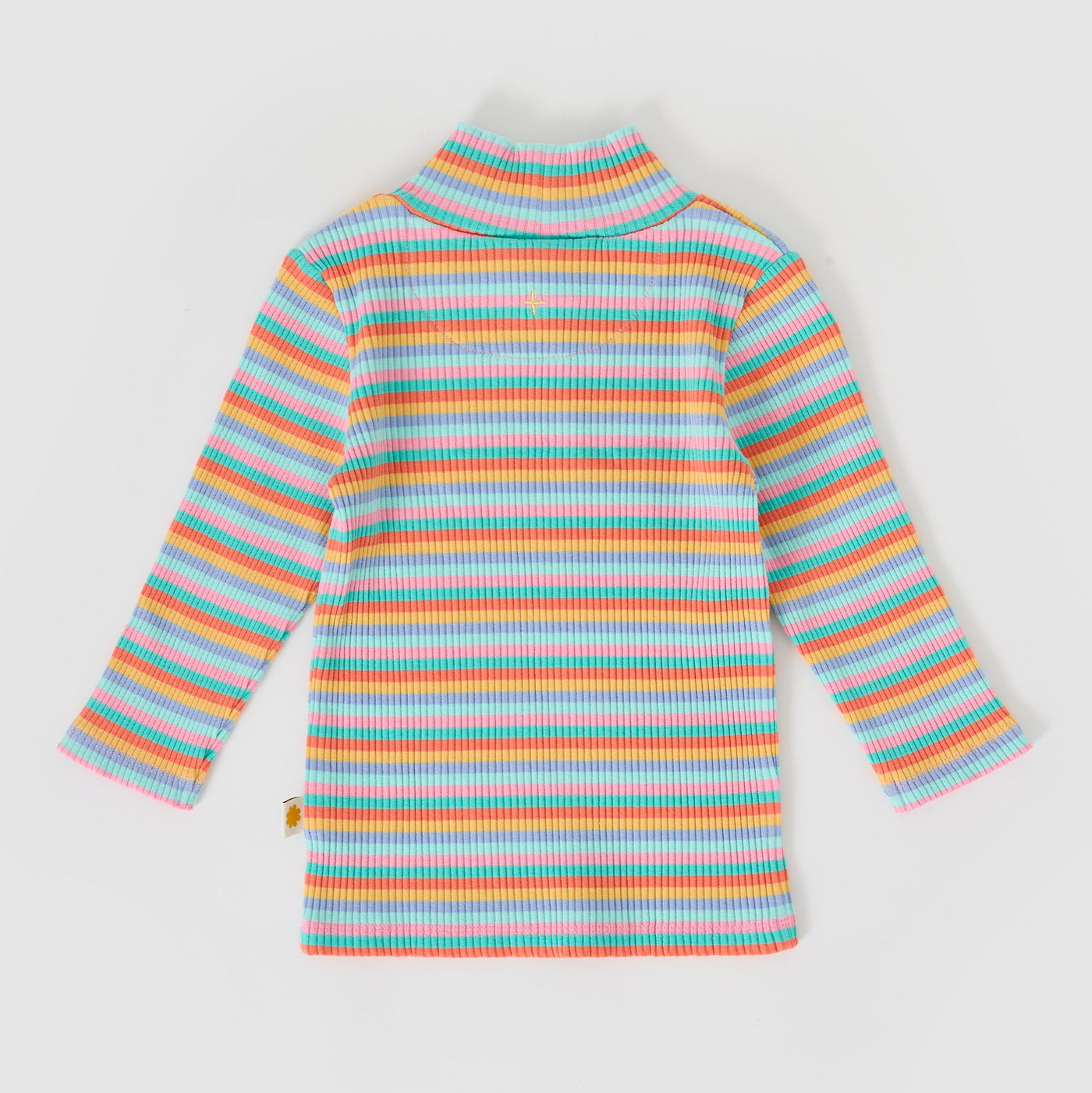 Girls Candy Stripe Embroidered rib Skivvy