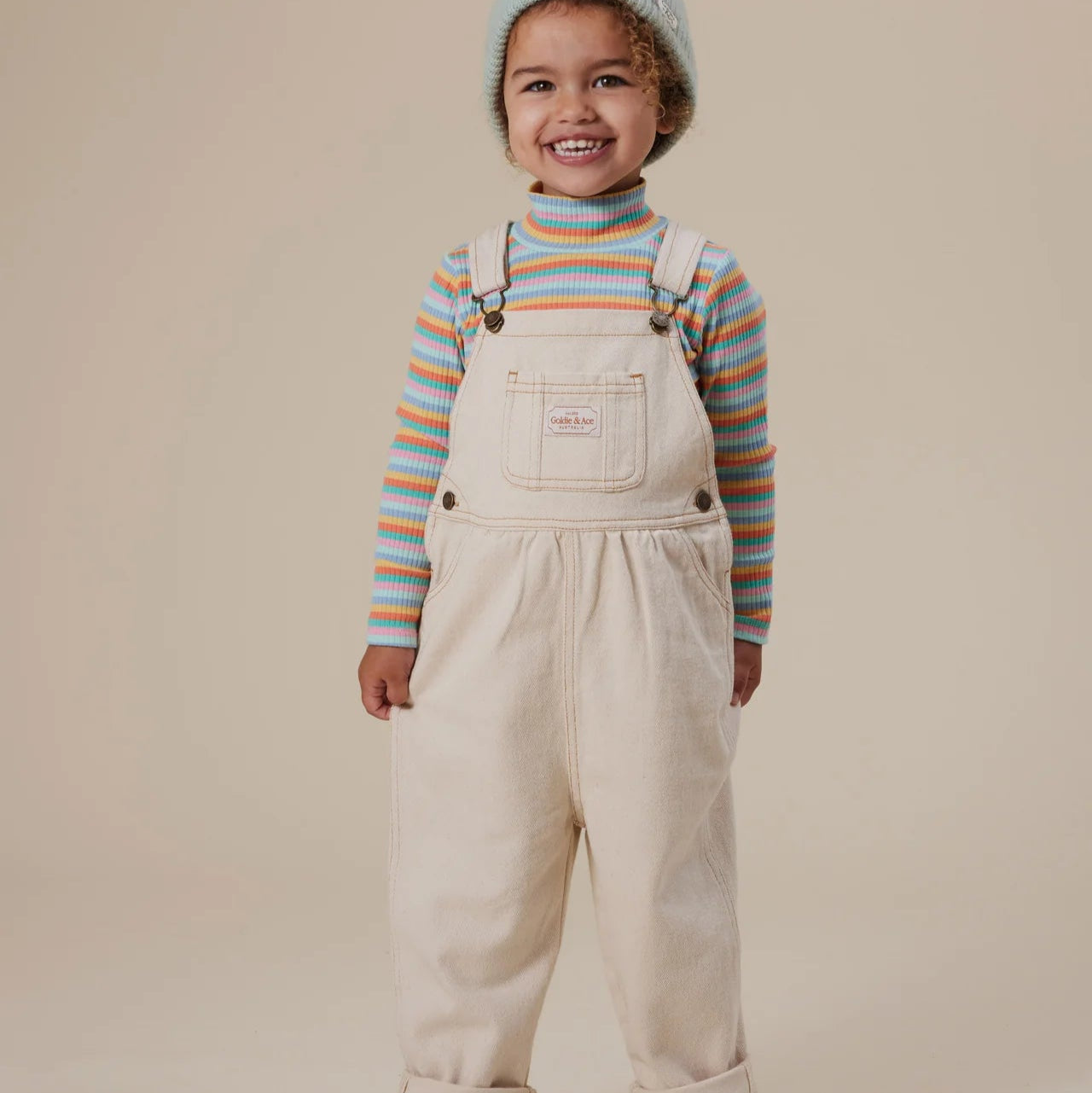Girls Candy Stripe Embroidered rib Skivvy