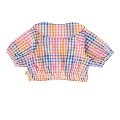 Girls Rainbow Gingham Betrice Blouse