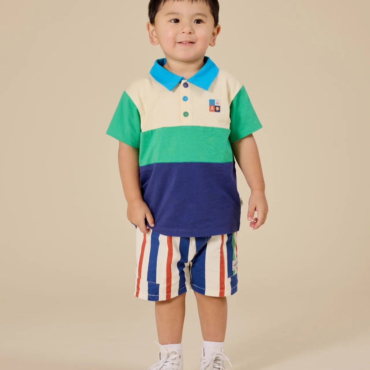 Boys Lewis Colour Block Polo Shirt